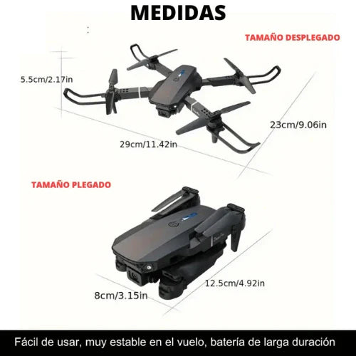 [OFERTA] - Dron Max Sky Vision 4K + DOBLE BATERÍA + CONTROL PANTALLA CELULAR